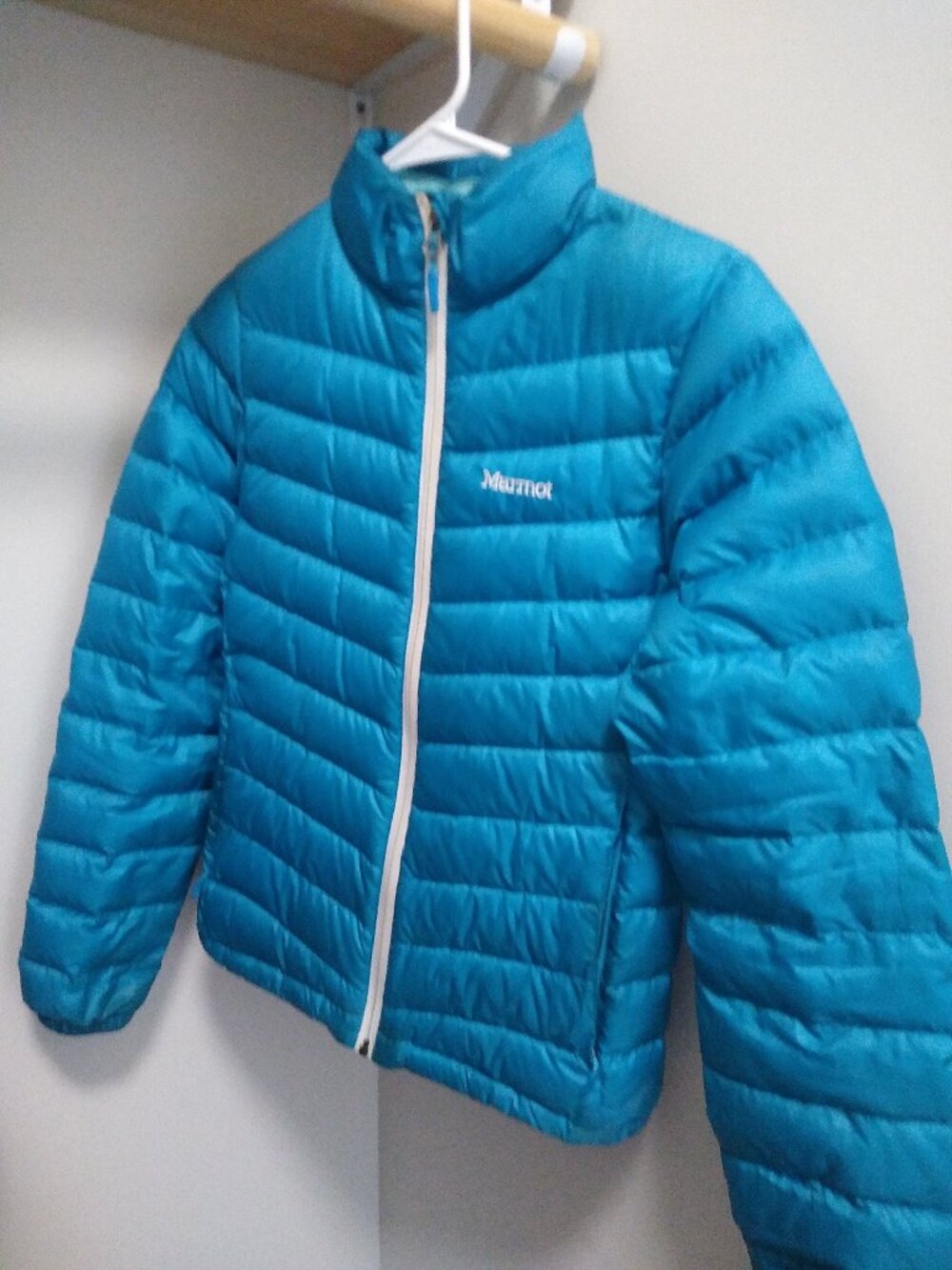 Marmot Down Jacket, S/P, teal blue